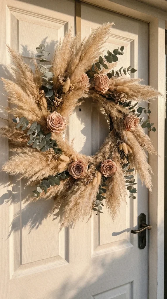 DIY dried flower wreath easy adult craft