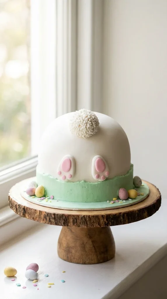 Easter bunny bum cake