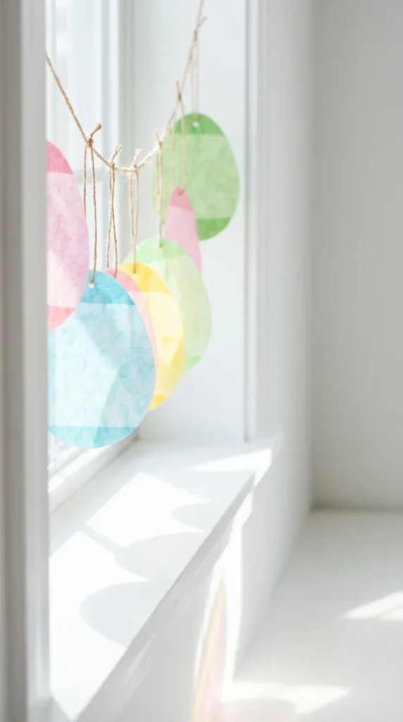 Easter egg suncatcher craft kids