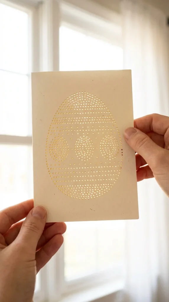 Easter poke art card kids craft