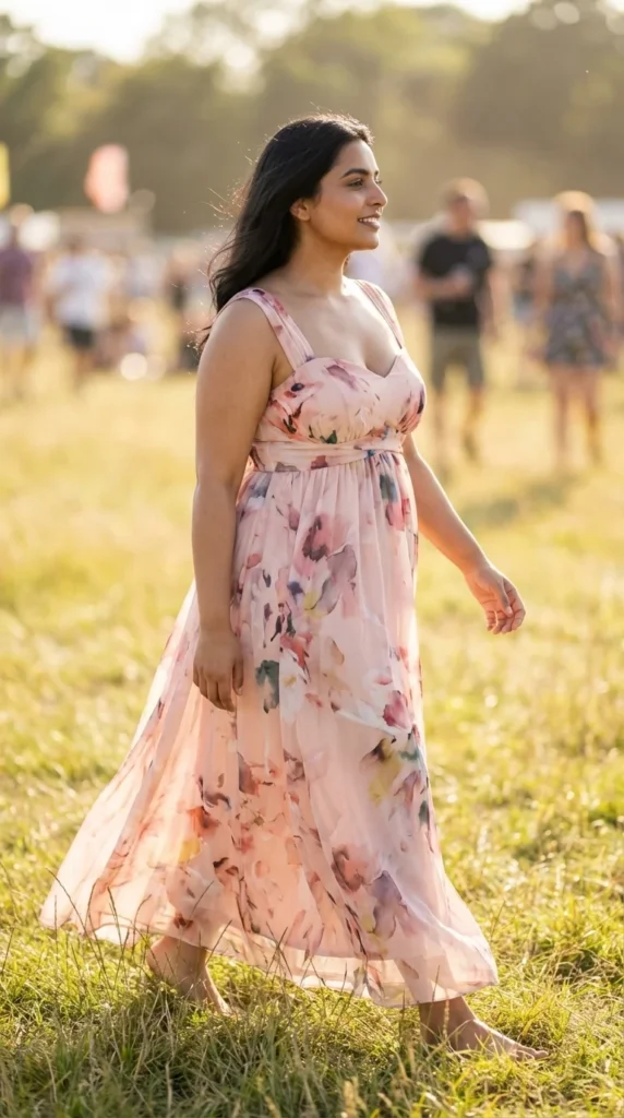 Empire waist plus size maxi