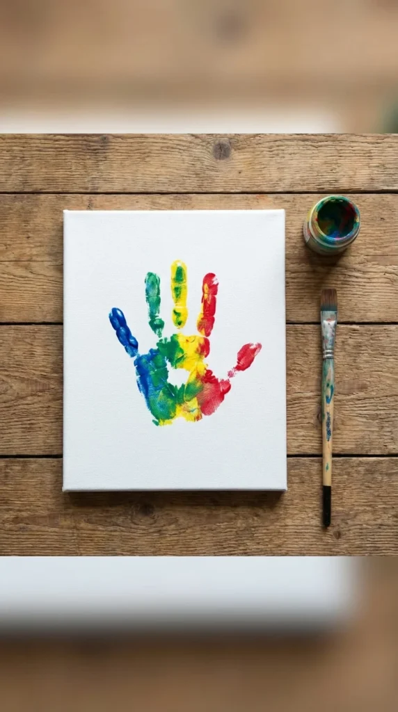 Father's Day handprint canvas craft