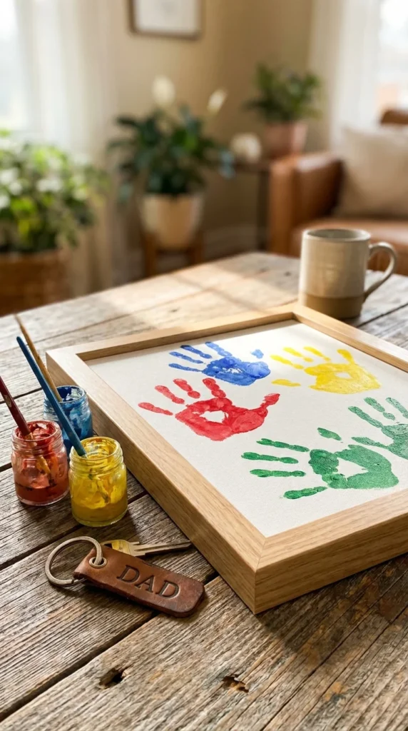 Father's Day handprint gift from kids