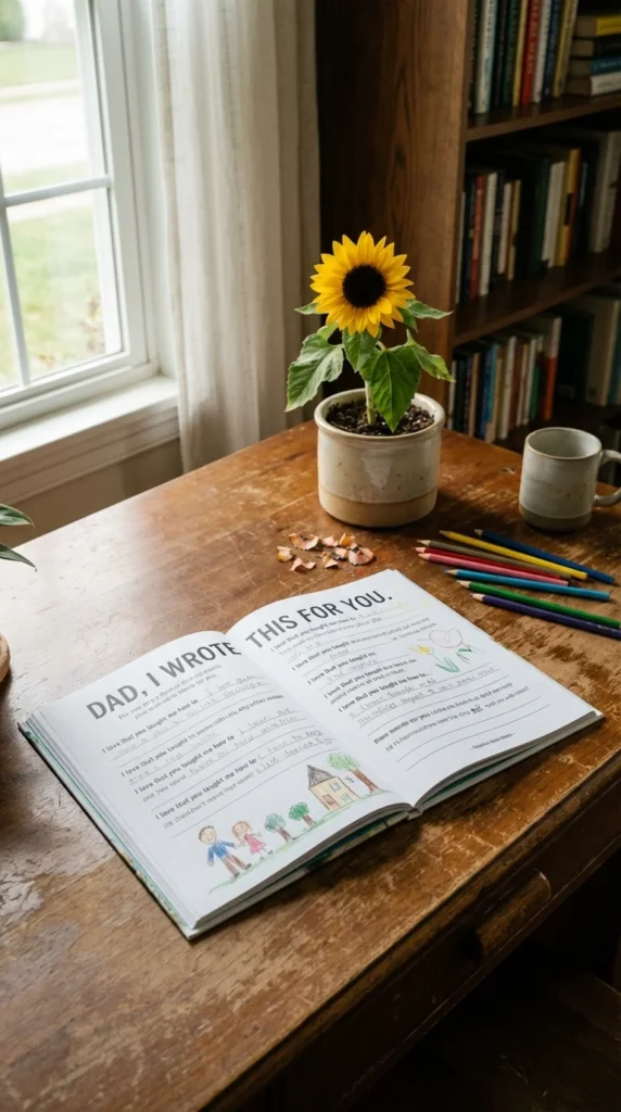 Fill-in-the-blank Father's Day book from kids