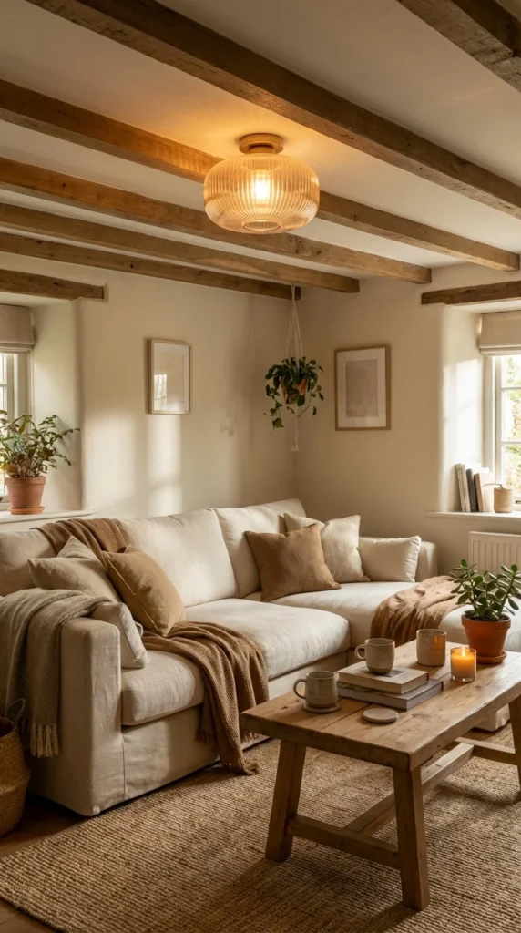 Flush mount ceiling light living room