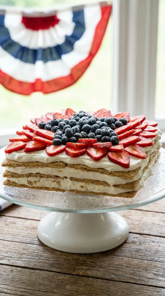 Fourth of July dessert icebox cake