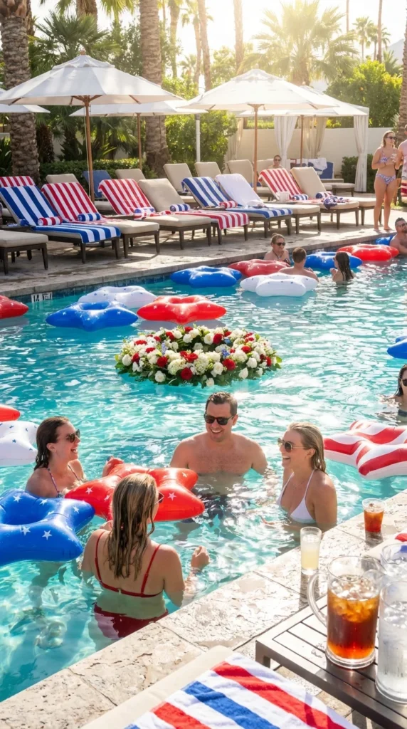 Fourth of July pool party float