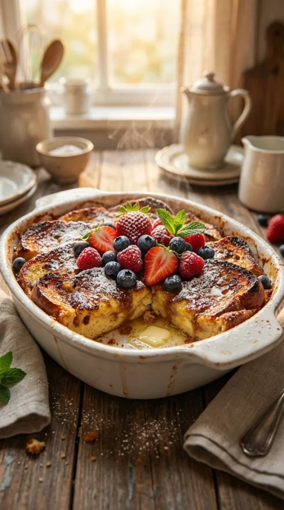 French toast mothers day brunch casserole