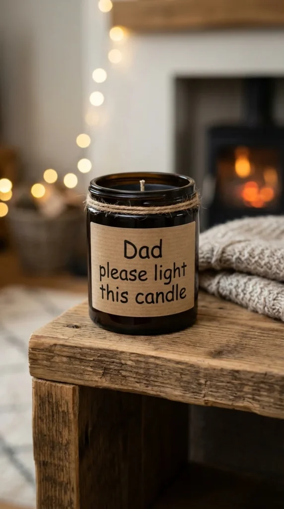Funny Father's Day candle gift from kids