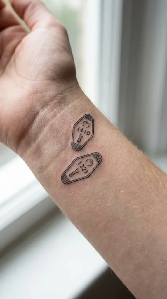 Heated Rivalry tattoo key tags