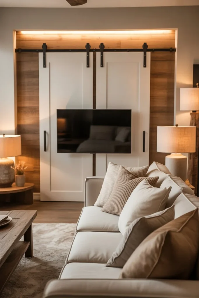 Hidden TV ideas small living room