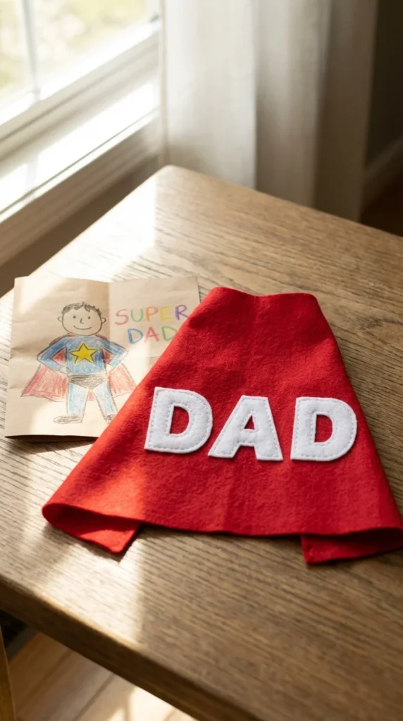 Kids' Father's Day superhero cape craft