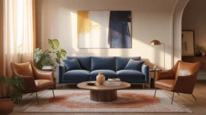 Living Room Ideas with a Blue Couch