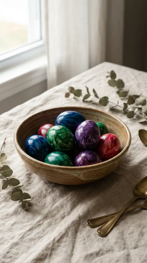 Marbled DIY Easter eggs