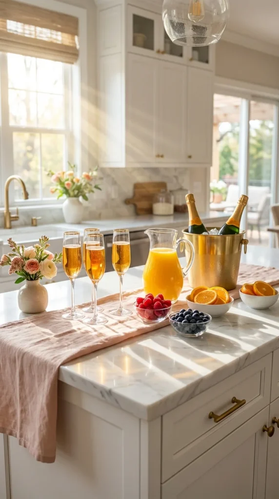 Mimosa bar mothers day brunch ideas