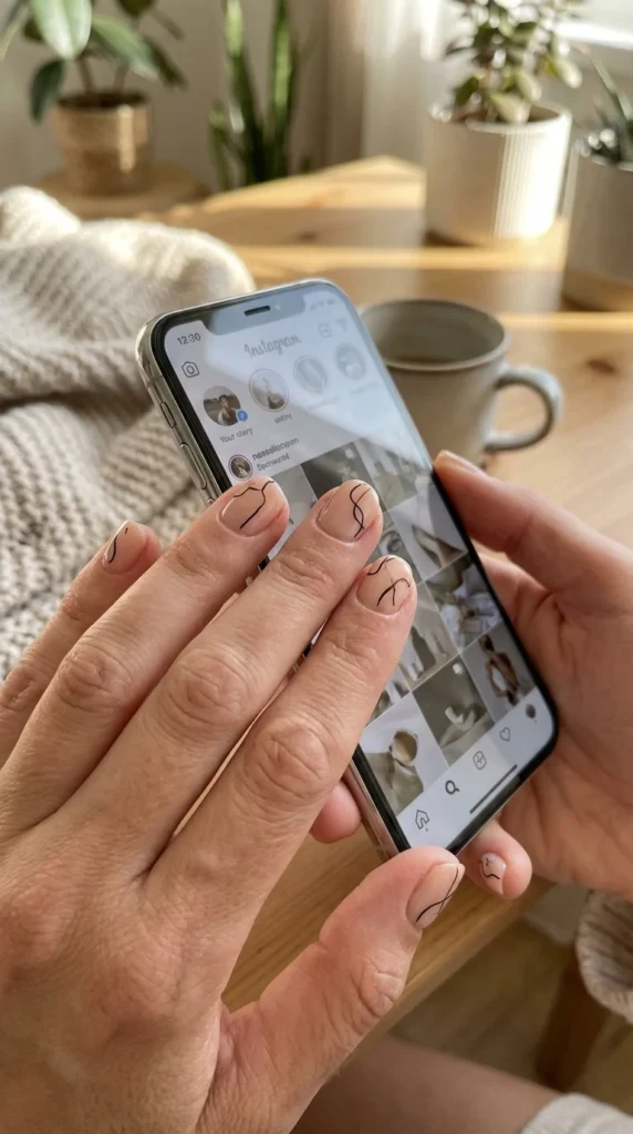 Minimalist rounded nail design