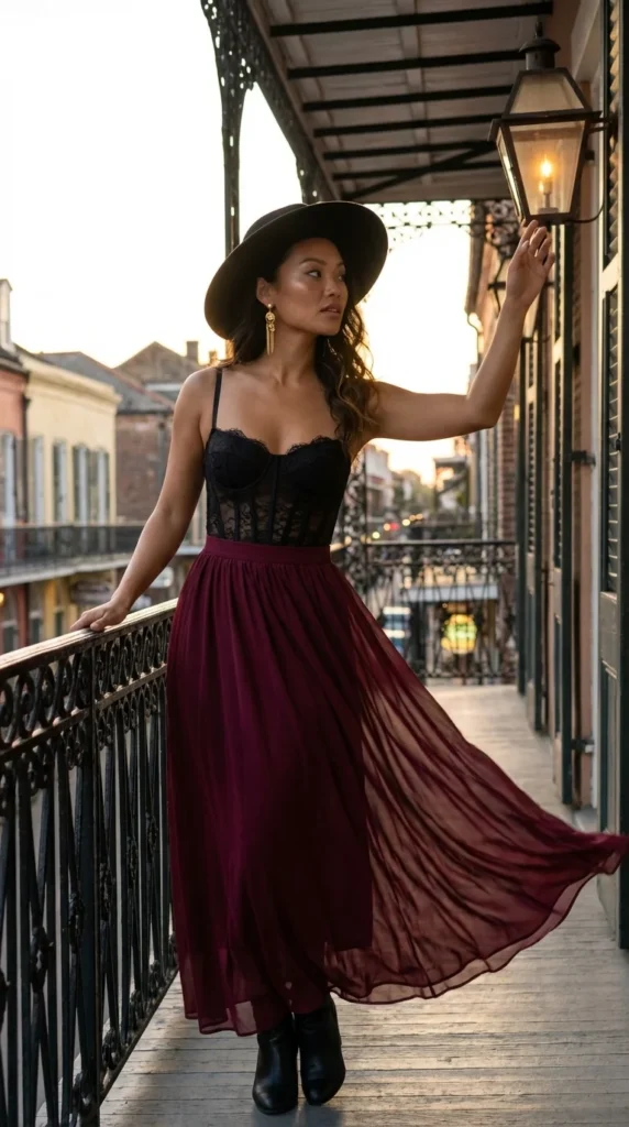 New Orleans aesthetic outfit Ideas - lace corset