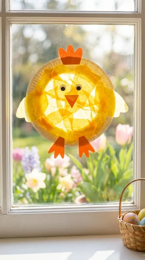 Paper plate Easter chick craft