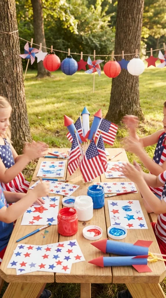 Patriotic crafts for kids table