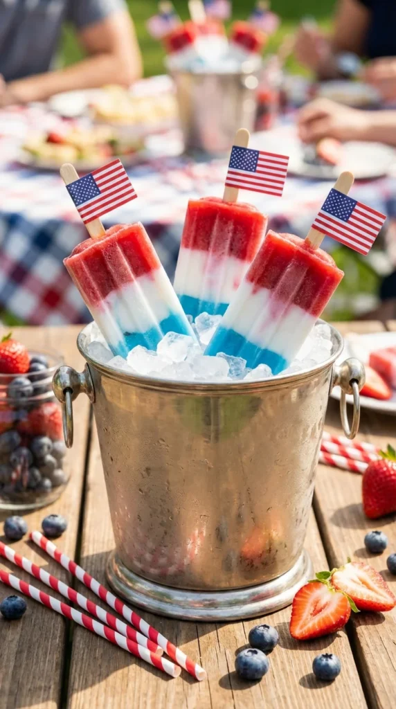 Patriotic popsicle dessert bar