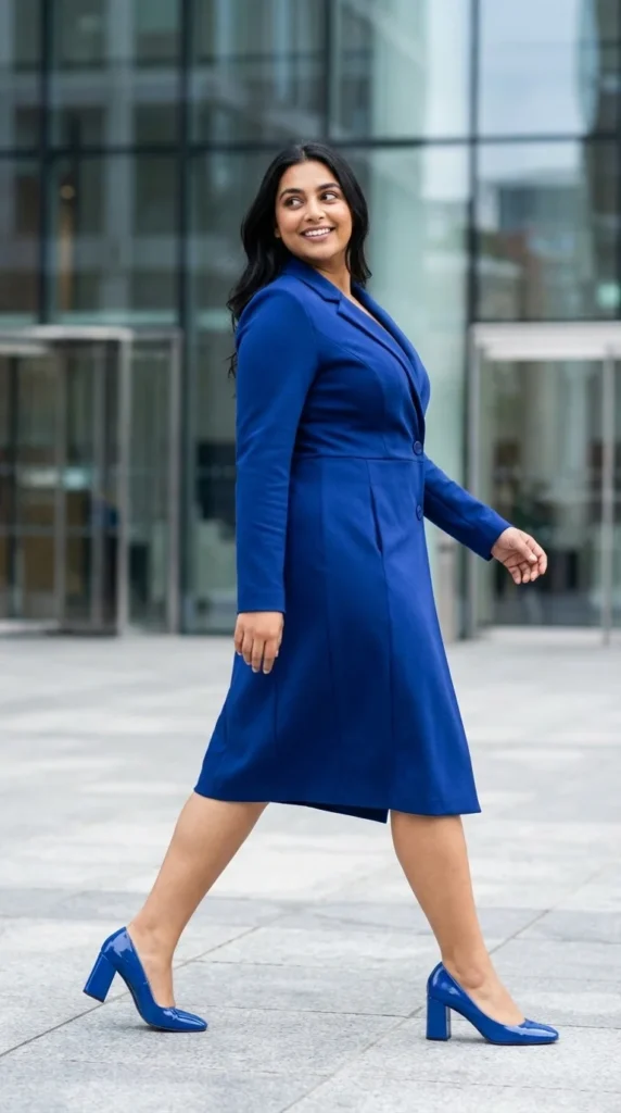 Plus size work blazer dress