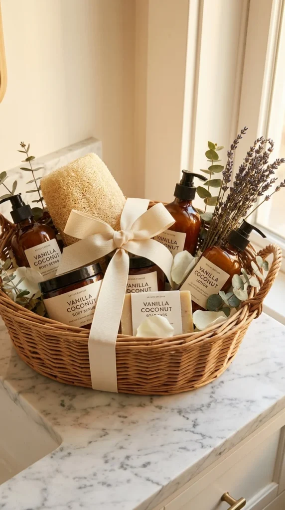 Self-care gift basket for mom