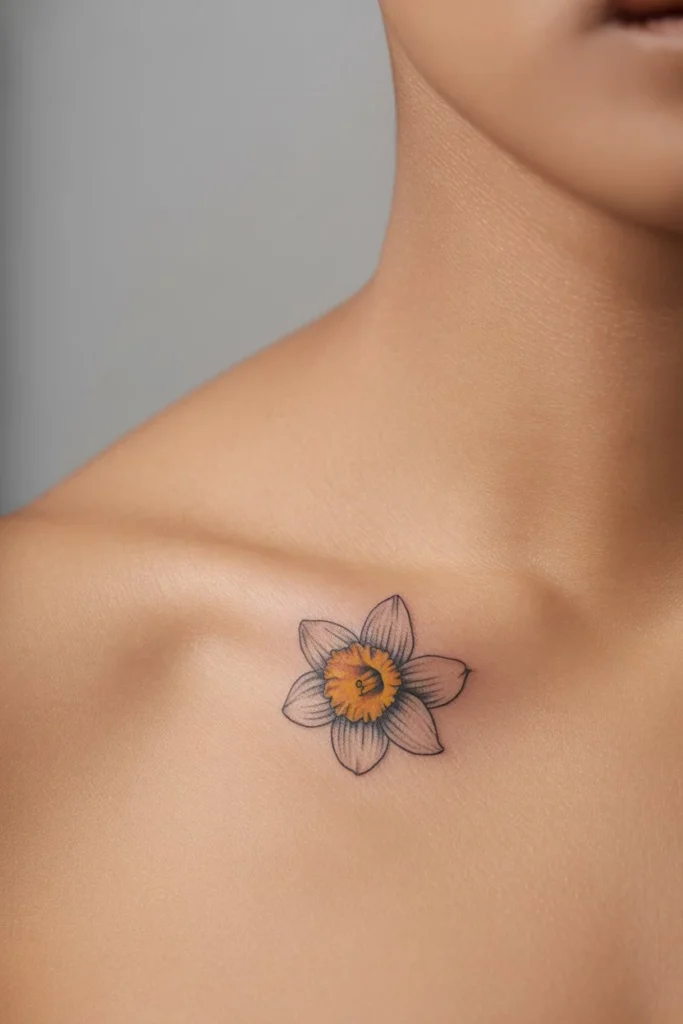 Small daffodil tattoo