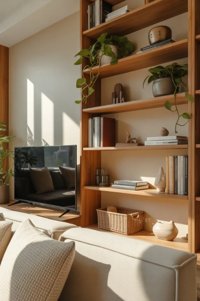 Small living room furniture arrangement with TV