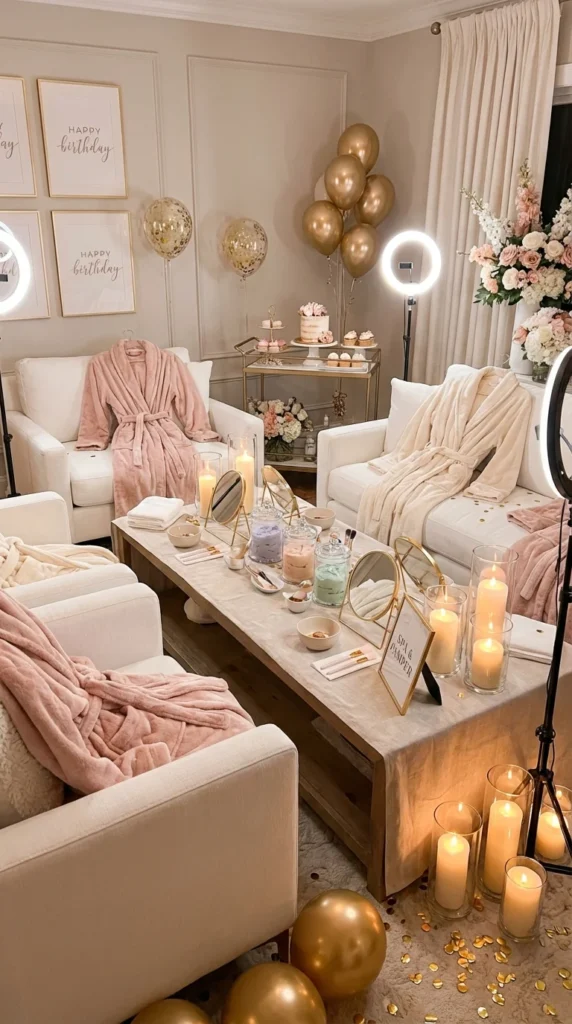 Spa glam Sweet 16 sleepover