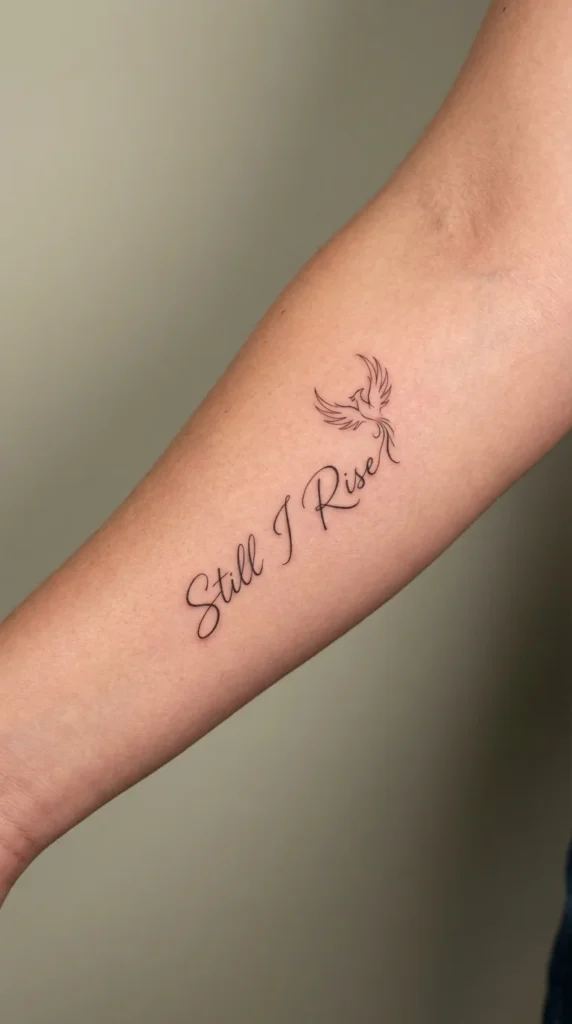 Still I Rise phoenix tattoo