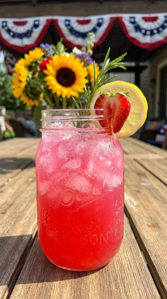 Strawberry lemonade mocktail kids