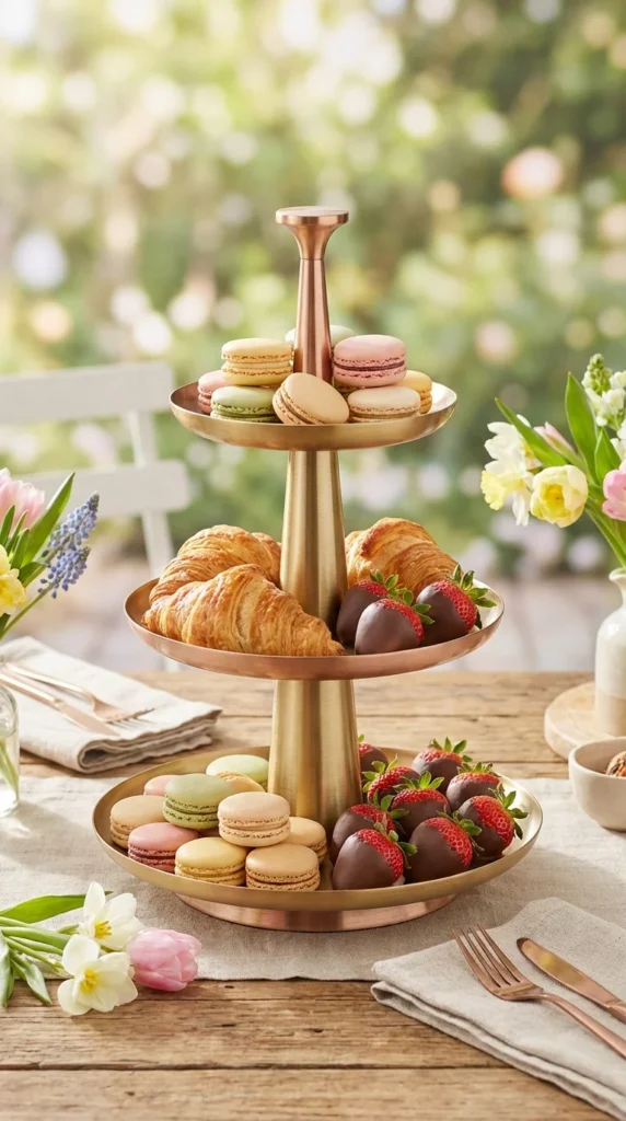 Tiered tray mothers day brunch ideas