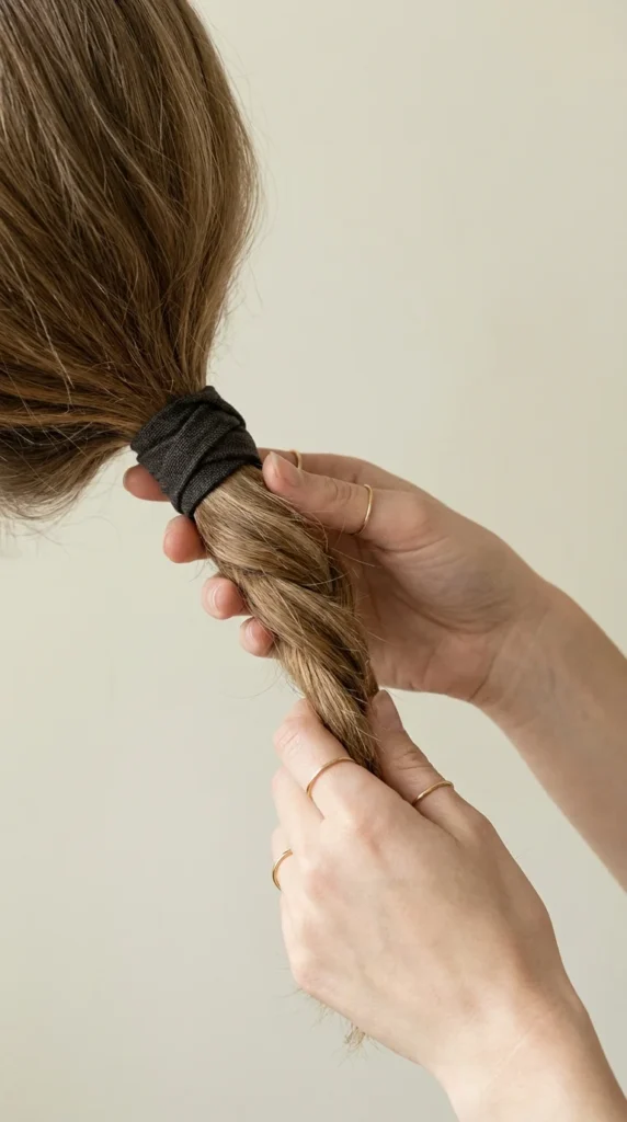 Twisted ponytail hairstyle