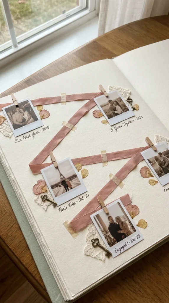 anniversary scrapbook ideas timeline layout