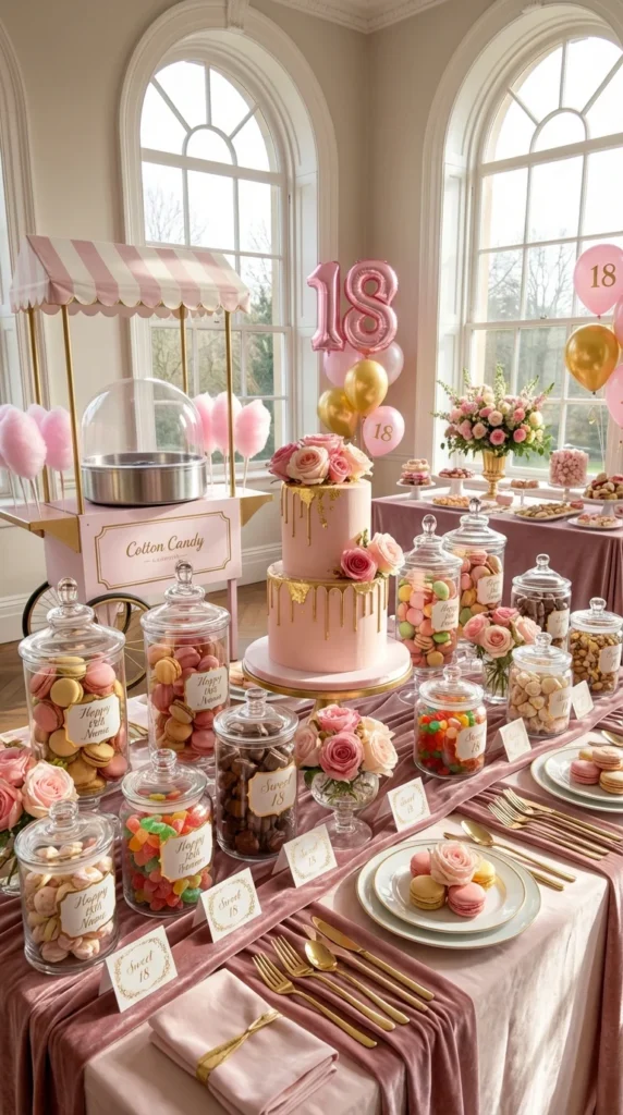 birthday dessert table candy bar