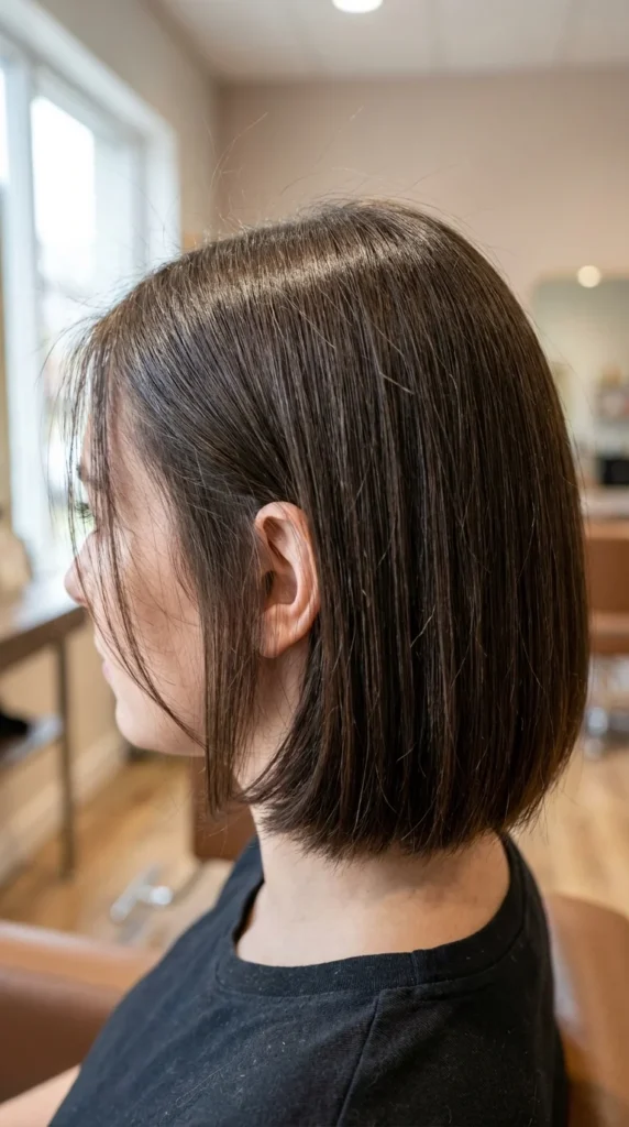 blunt lob thin hair