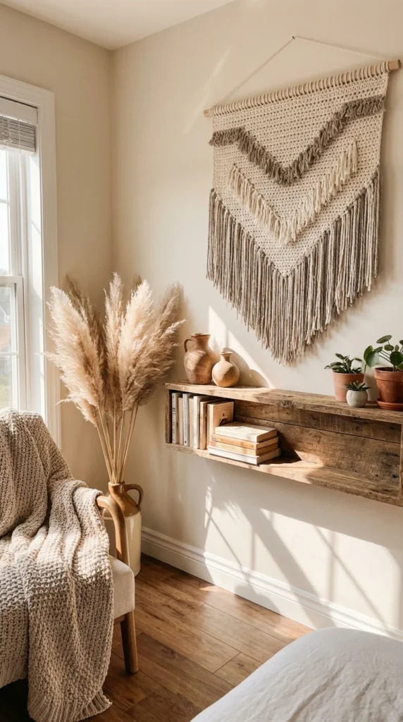 boho crochet wall hanging decor