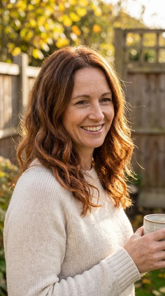 cinnamon warm brown brunette hair