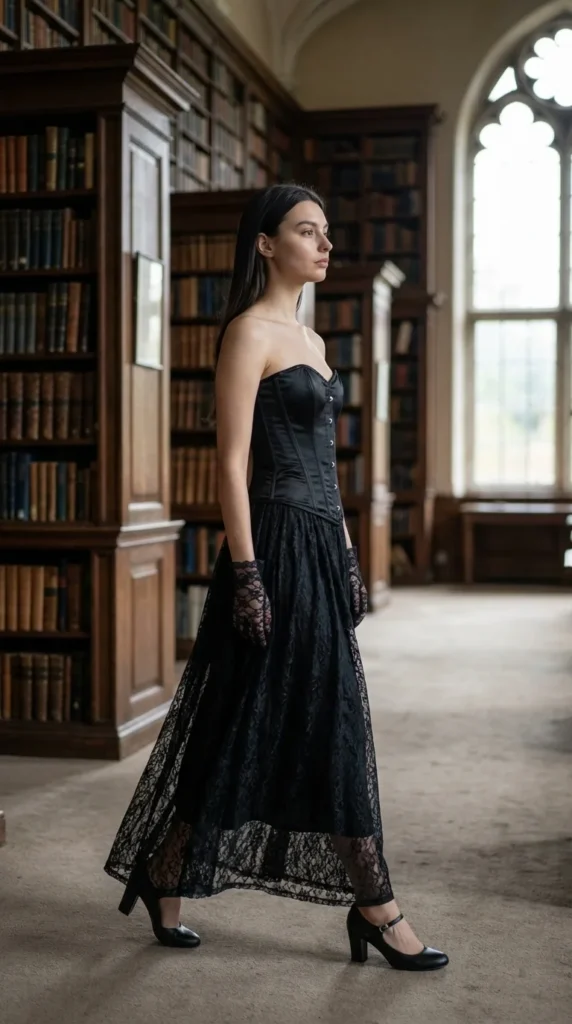 corset lace skirt coquette outfit