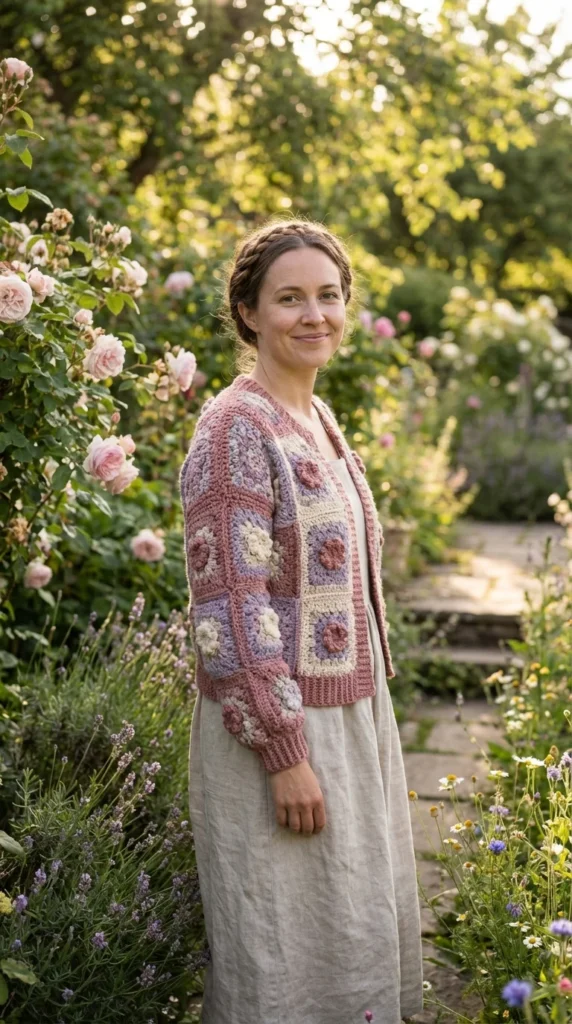 cottagecore crochet cardigan pattern