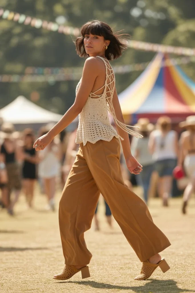 crochet bralette boho festival top
