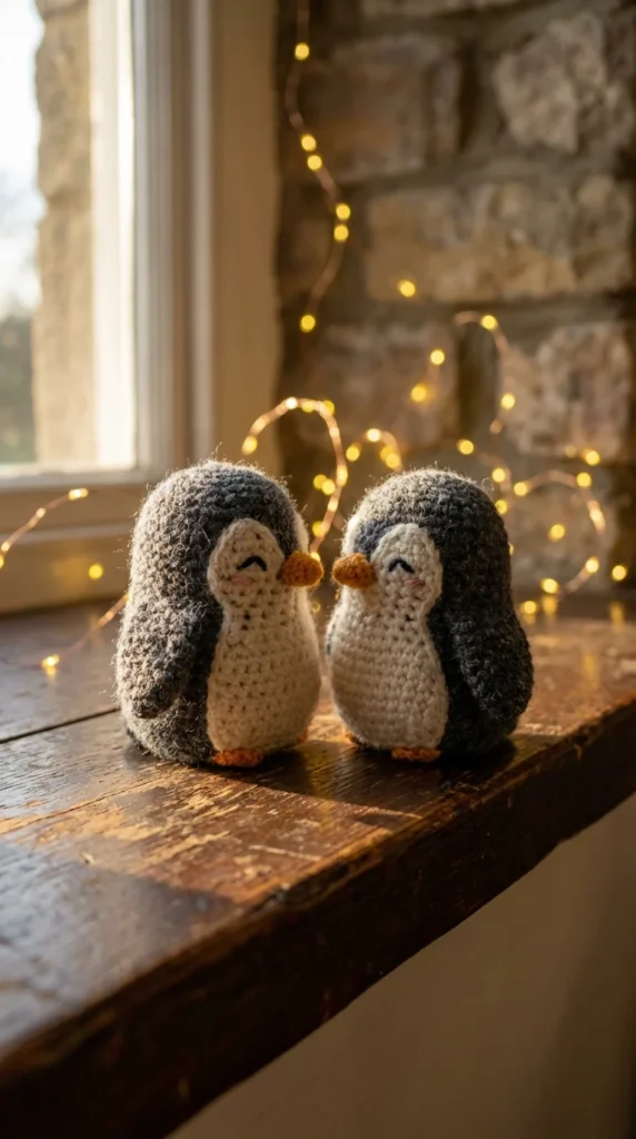 crochet couple gift penguins