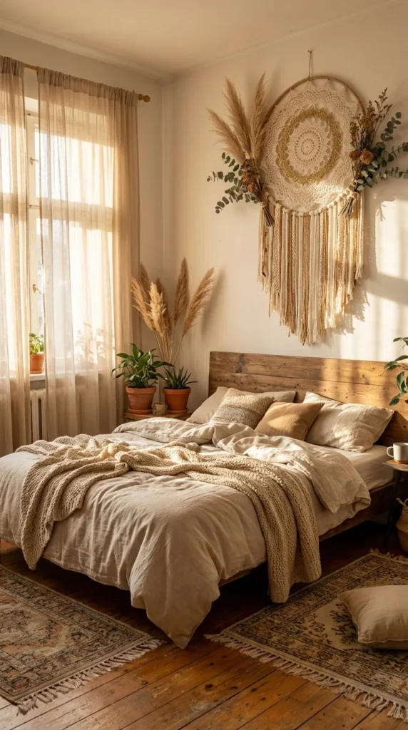 crochet dreamcatcher wall hanging boho