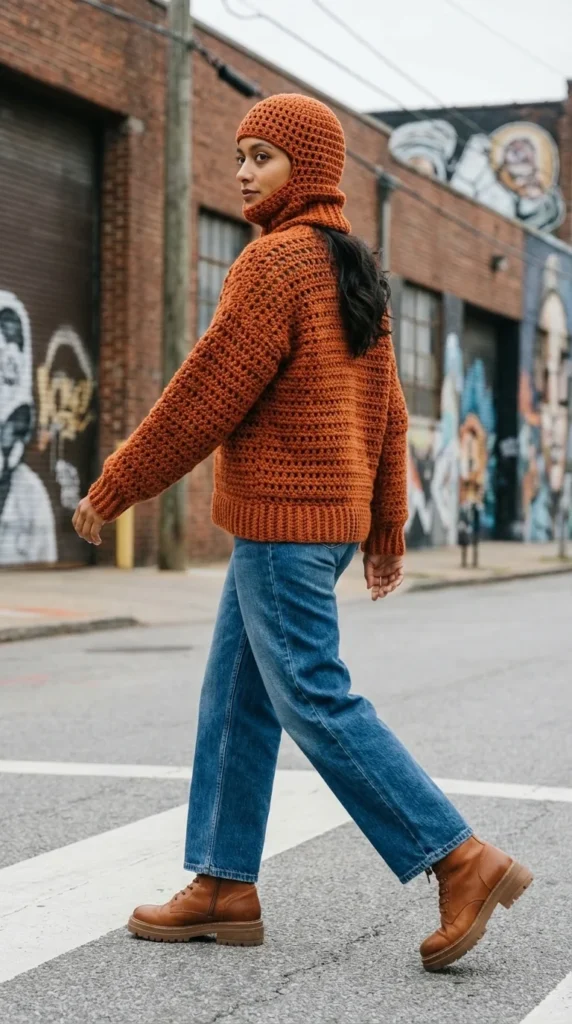 crochet festival outfit balaclava set