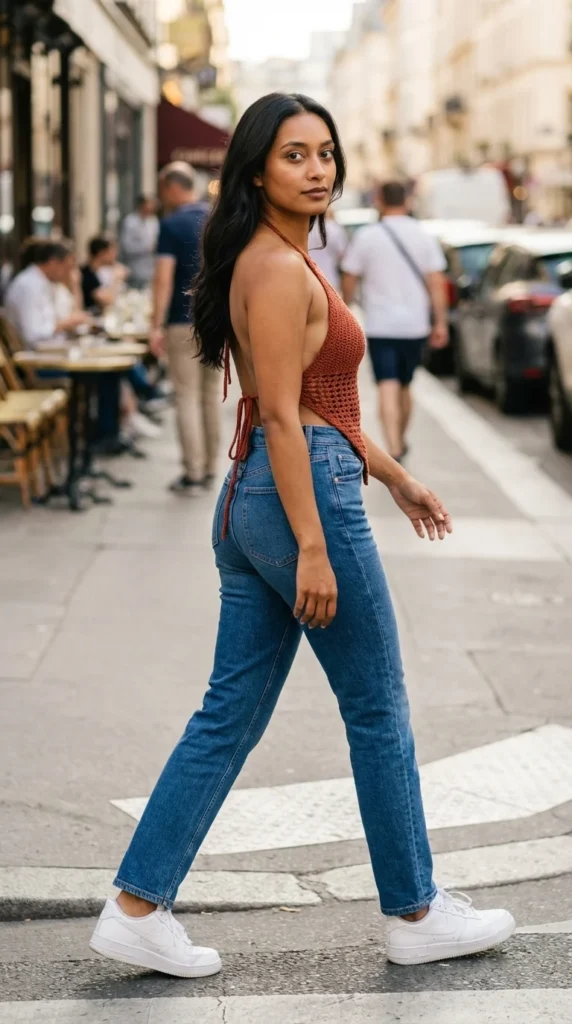 crochet halter top street style