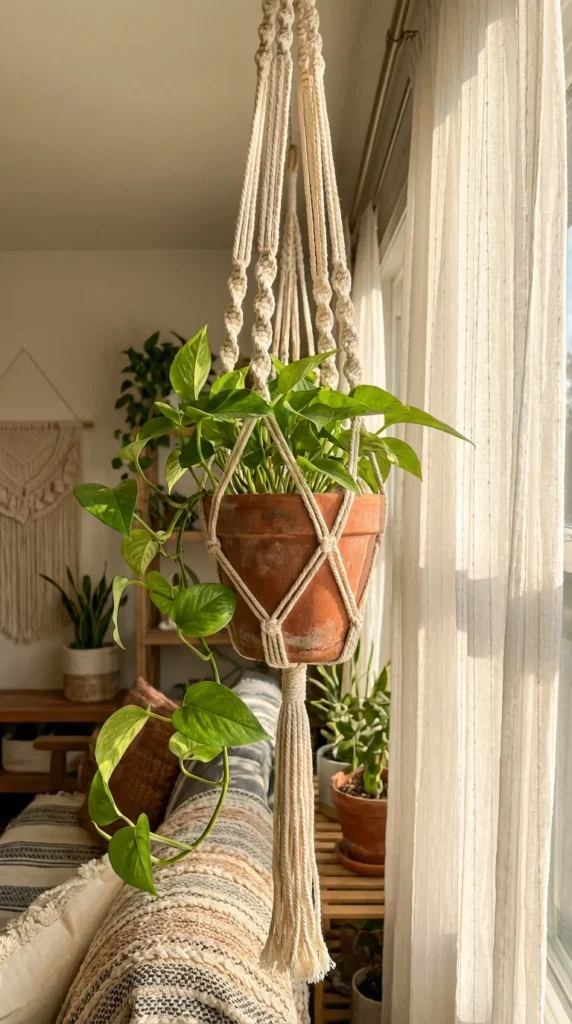 crochet plant hanger home gift girlfriend