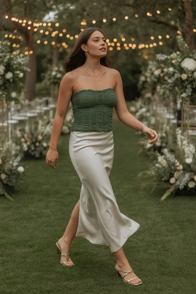 crochet tube top summer outfit