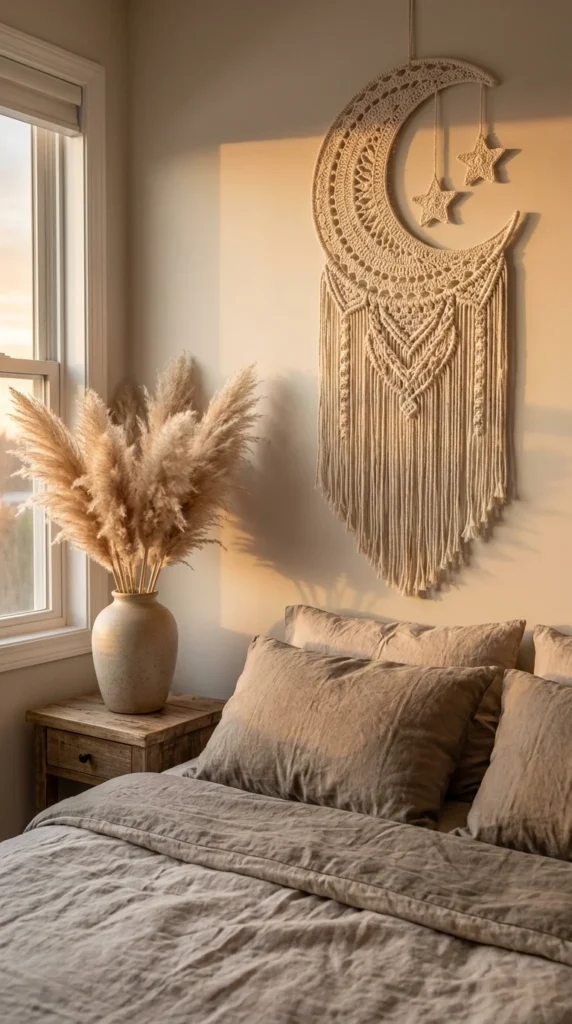 crochet wall hanging boho gift