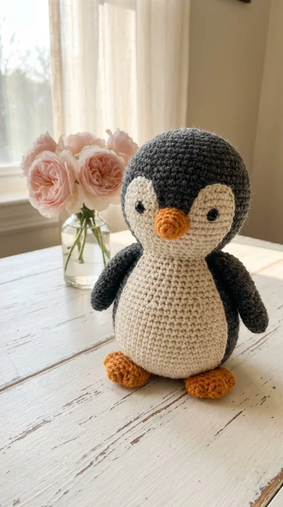 crochet wedding gift penguin plush