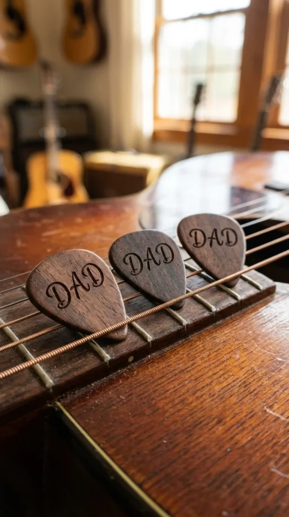 custom guitar pick dad gift